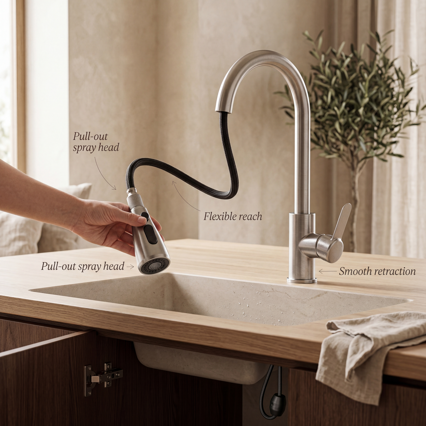 AquaPull™ Keukenkraan